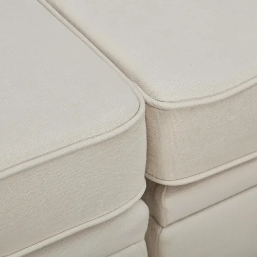 Vista 9 de Divertido y moderno sofá modular grande en forma de U como Lego, juego de sofá tapizado con otomana extraíble y asiento de almacenamiento, sofá cama