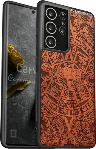 Vista 12 de Carveit Funda de madera para Galaxy S21 Ultra [madera natural y TPU suave] a prueba de golpes, híbrida, funda de madera única compatible con Samsung