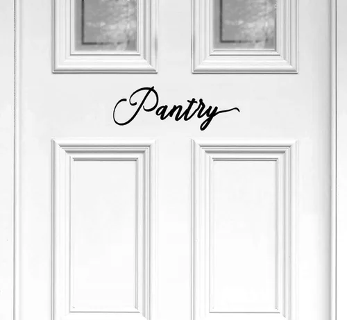 Vista 2 de BERRYZILLA Calcomanía de despensa de 11 x 3 pulgadas para puerta de cocina, calcomanía de vinilo para escritura a mano, decoración de pared