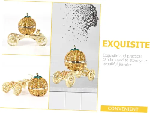 Vista 4 de Abaodam 5pcs Box jewelry organizer pumpkin crystal figurine pumpkin figurine Pumpkin Car jewelry chest jewelry necklace organizer crystal tabletop