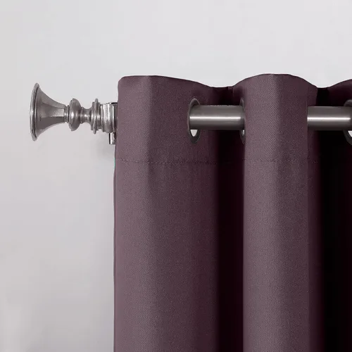 Vista 2 de Sun Zero Barrow - Cortina con ojales y eficiencia energética, un solo panel Morado ciruela