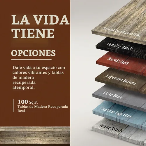 Vista 7 de BARNWOODUSA Tablones de Madera Recuperada Real - Paneles de Machihembrado Fáciles de Clavar para Revestimiento de Pared de Madera Rústica