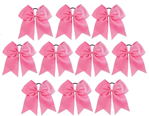 Vista 22 de Kenz Laurenz Lazos grandes para el pelo de 7 pulgadas, accesorios clásicos grandes para adolescentes, mujeres y niñas, animadoras de sóftbol