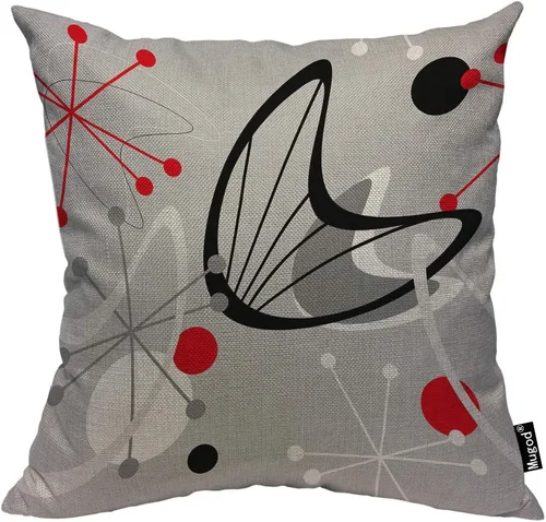 Vista 12 de Mugod Funda de almohada con diseño de ciudad de Nueva York, paisaje nocturno, puente de edificio, color negro y blanco, funda de cojín de lino