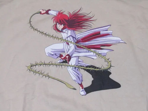 Vista 2 de Bioworld Yu Yu Hakusho Yoko Kurama - Sudadera con capucha para hombre, Marrón