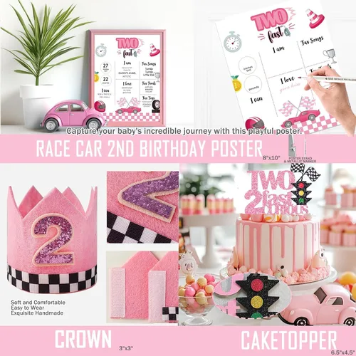 Vista 4 de Dos decoraciones de cumpleaños rápidas: 118 piezas, 2 suministros de fiesta de cumpleaños rápidos con telón de fondo, guirnalda de globos, cajas