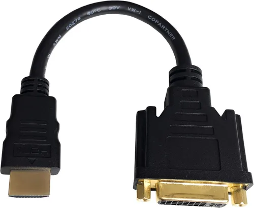 Vista 2 de Cable HDMI a DVI, adaptador bidireccional, convertidor 4K DVI a HDMI (paquete de 1)