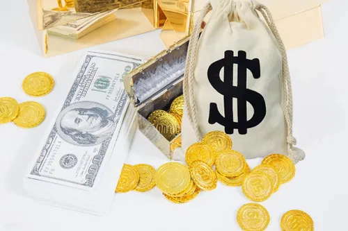 Vista 7 de Eylola Paquete de 4 bolsas de dinero para decoración de fiestas de 11.8 x 15.7 pulgadas, bolsa de dinero para disfraz de ladrón, bolsa de dinero