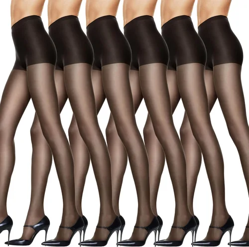 Vista 22 de Hanes Silk Reflections - Pantimedias sedosas transparentes y con control superior, puntera reforzada
