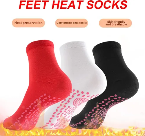 Vista 6 de Calcetines autocalentables unisex para invierno, cómodos calcetines de masaje elásticos y duraderos, calcetines de algodón duraderos y cálidos a
