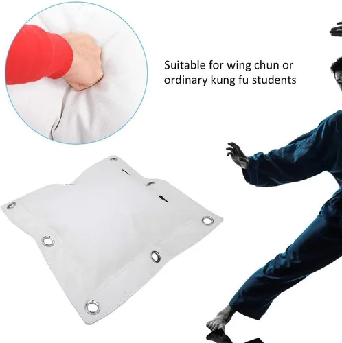 Vista 4 de Akozon Wing Chun - Anillo de entrenamiento para boxeo, Muay Thai, saco de arena vacía con cremallera para boxeo, Muay Thai (L)