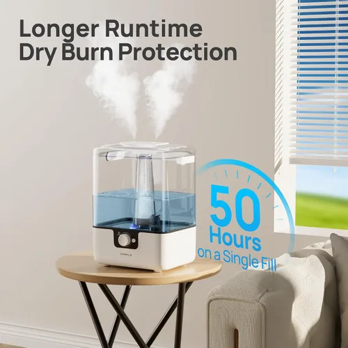 Vista 10 de CHIVALZ Humidificadores de 6L para Dormitorio, Habitación Grande, Hogar, Humidificadores de Niebla Fría de Llenado Superior para Guardería de Bebé