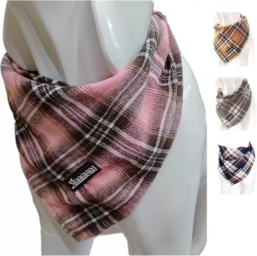 Vista 8 de Pañuelos a cuadros suaves y lavables para perros y gatos, bufandas ajustables con forma de triángulo y cómodas para perros, niñas y niños, cachorros
