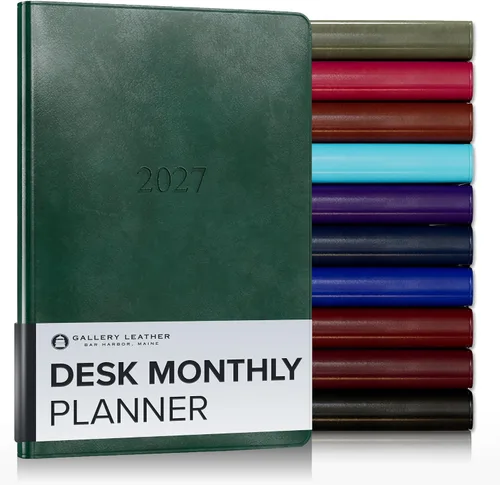 Vista 11 de Gallery Leather Agenda mensual grande 2026-2027 Acadia Navy