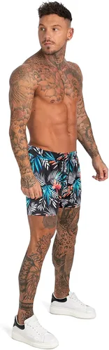 Vista 7 de GINGTTO Trajes de baño cortos de playa para hombre con forro de malla