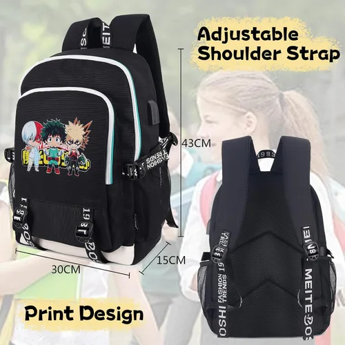 Vista 5 de Roffatide Mochila de anime impresa, My Hero Academia a, Classic