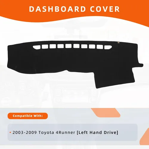 Vista 2 de Cubierta de Tablero Alfombrilla de Salpicadero Compatible con to-yota 4Runner 2009-2003 (para Conducción a la Izquierda), Alfombrilla de Tablero
