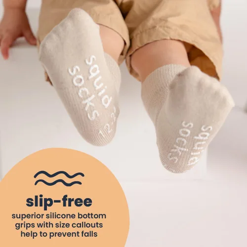 Vista 100 de squid socks Calcetines de viscosa de bambú 0-6M, 6-12M, 12-24M y 2T-3T Calcetines que se mantienen puestos