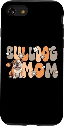 Vista 18 de Funda para iPhone 16 Bulldog Inglés Groovy World's Best English Bulldog Mom