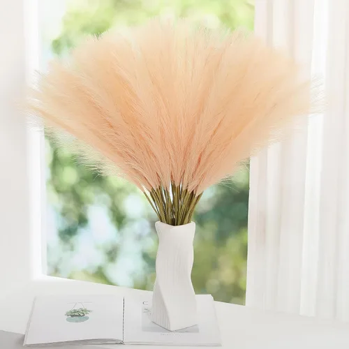 Vista 24 de Wertuirk 30 piezas de hierba de las pampas negra - Decoración de hierba de las pampas artificial de 24 pulgadas, hierba de las pampas artificial