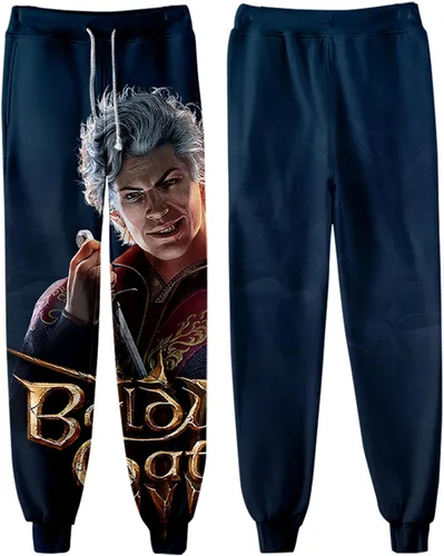 Vista 4 de Pantalones deportivos unisex Baldurs Gate III 3D Astarion Cosplay con cordón