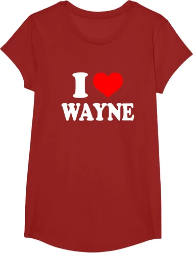Vista 75 de Wayne - Camiseta I Heart Wayne - I Love Wayne, Negro, S