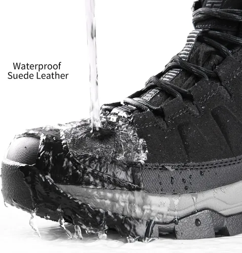 Vista 5 de FREE SOLDIER Botas de senderismo para hombre, ligeras, transpirables, impermeables, para senderismo, senderismo