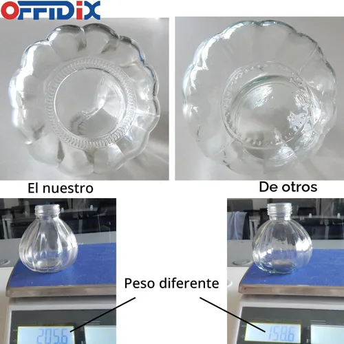 Vista 3 de OFFIDIX Botella rociadora de vidrio transparente, 6.3 pulgadas de alto, estilo vintage con bomba superior de plástico de bronce, regadera de vidrio