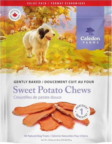 Vista 4 de Golosinas de batata dulce en forma de papas fritas de Caledon Farms para perros: 220G/7.8OZ