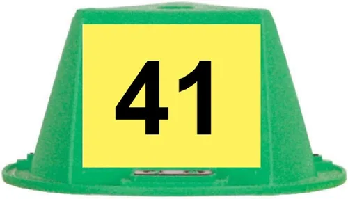 Vista 22 de Toppers magnéticos para techo, sombreros magnéticos para automóvil, juego de 10 unidades, con numeración (azul, numerados del 1 al 10)