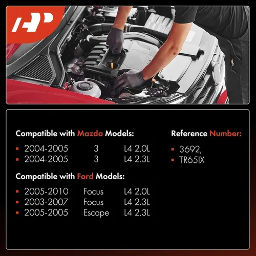 Vista 2 de A-Premium Iridium Platinum Bujías compatibles con Ford Focus 2003-2010, Escape 2005 y Mazda 3 2004-2005, 2.0L 2.3L, paquete de 4 Compatible