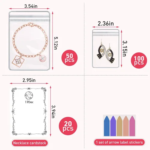 Vista 3 de Libro Grande Transparente de Almacenamiento de Joyería con 300 Bolsillos y 150 Fundas para Joyería, Organizador de Joyería de Viaje