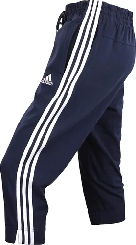 Vista 2 de adidas Pantalón cónico de 3 rayas de 3 cuartos para mujer, tinta legendariablanco
