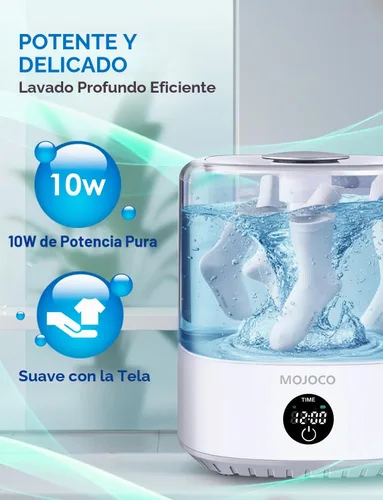 Vista 5 de MOJOCO Mini lavadora – Lavadora portátil pequeña de 3 litros con 3 modos de lavado para ropa interior, calcetines y ropa de bebé – Mini lavadora