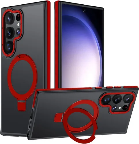 Vista 18 de Funda para Samsung Galaxy S24 Plus, soporte de anillo magnético ajustable [compatible con Magsafe], [protección a prueba de golpes de grado militar]