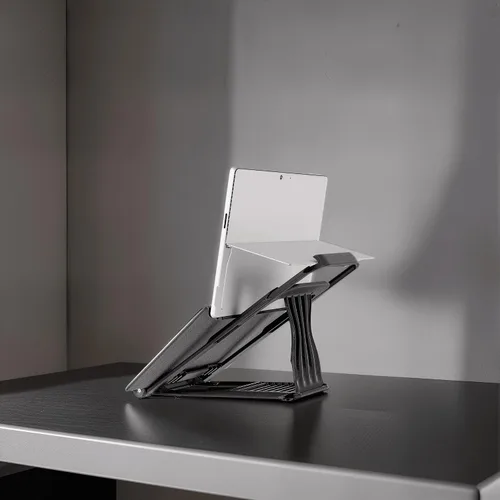 Vista 4 de Soporte para Surface Pro con teclado adjunto, soporte de escritorio ergonómico compatible con Surface Pro 11/10/9/8/7/6/5/X & Go - Altura ajustable
