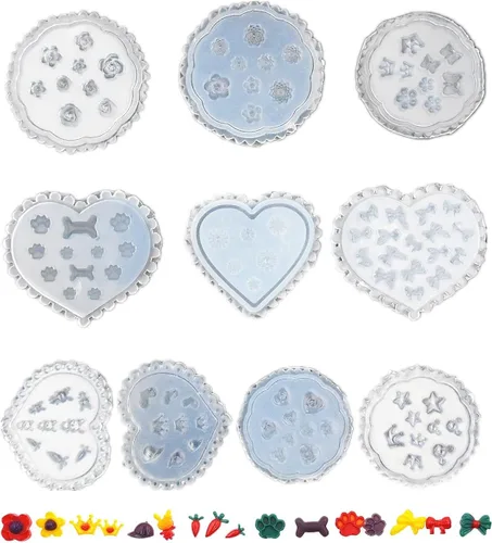 Vista 3 de 10 moldes de silicona para uñas, decoración de arte de uñas, moldes de resina para manicura, plantillas de cristal, herramientas de manicura