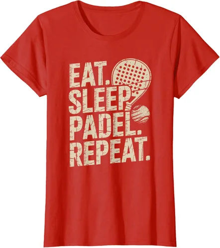 Vista 103 de Camiseta Eat Sleep Padel Repeat Padel Jugador de Tenis