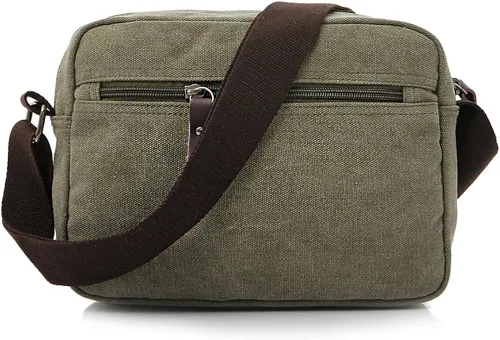 Vista 3 de Collsants Bolso bandolera pequeño de lona vintage de viaje