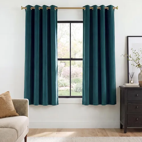 Vista 42 de StangH Cortinas de terciopelo gris de 84 pulgadas para oscurecer la habitación, con aislamiento térmico, cortinas gruesas y pesadas para sala