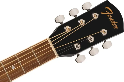 Vista 5 de Fender FA-25 Dreadnought, diapasón de nogal, golpeador negro, negro