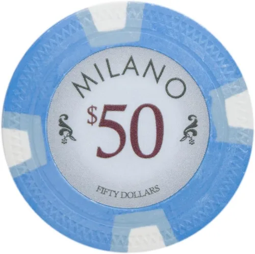 Vista 5 de Claysmith Gaming Milano Casino - Fichas de póquer de arcilla de grado 0.35 oz, paquete de 50