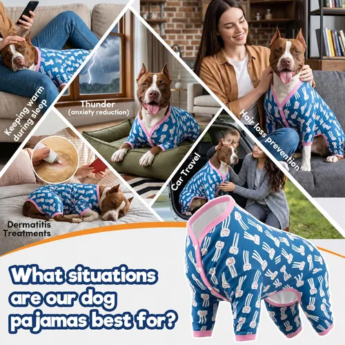 Vista 5 de LovinPet Overol grande para perro, pijama para perro, camisa, pijamas