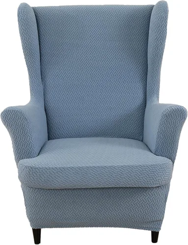 Vista 20 de HZDHCLH Fundas para silla de ala de 2 piezas, fundas de silla de ala de elastano elásticas para sillón del salón, fundas lavables para sofá