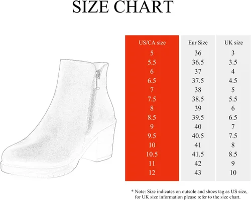 Vista 2 de DREAM PAIRS - Botines para mujer, de invierno y tacón bajo grueso