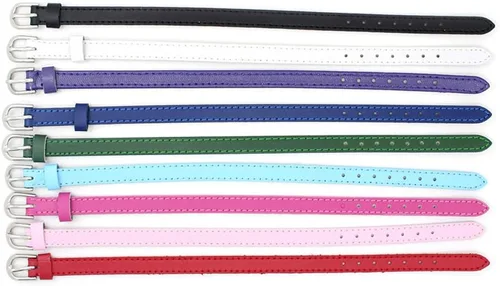 Vista 4 de Ginooars 10/20 pulseras de cuero genuino de 0.315 pulgadas (0.315 in), pulseras deslizantes para letras deslizantes de 0.315 pulgadas, dijes