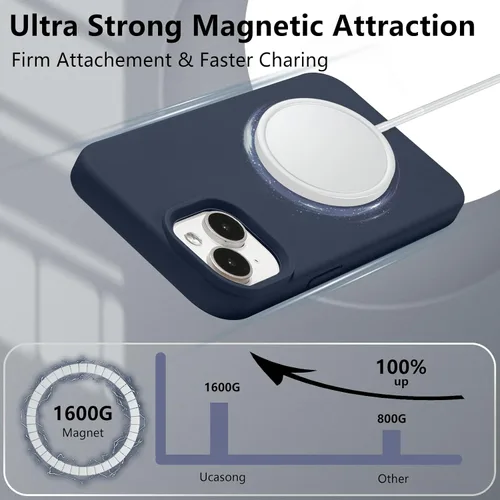 Vista 192 de Funda magnética de silicona para iPhone 13 Pro, color blanco antiguo [Compatible con Magsafe] [Forro de microfibra suave antiarañazos], funda