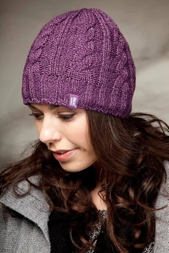 Vista 3 de HEAT HOLDERS - Gorro de invierno para mujer, tejido de forro polar, 3,4 tog, talla única