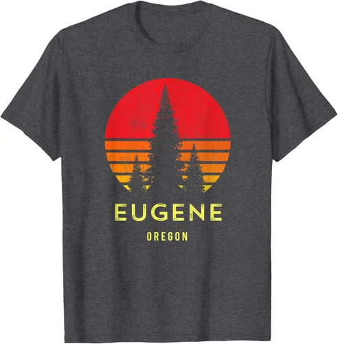 Vista 30 de Camiseta Eugene Oregon, Negro, S