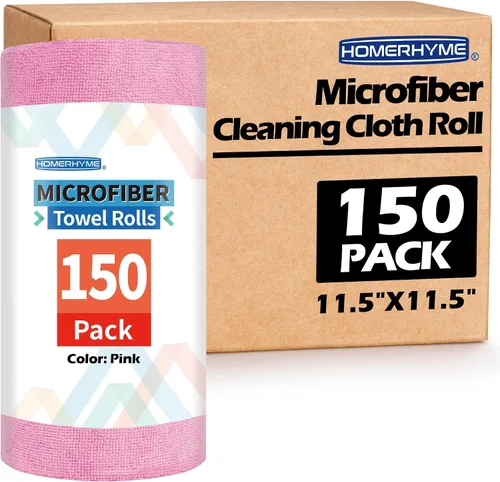 Vista 16 de Toallas de microfibra para automóviles, paquete de 24 paños de limpieza de microfibra, toallas de limpieza de 11.5 x 11.5 pulgadas, absorbentes a